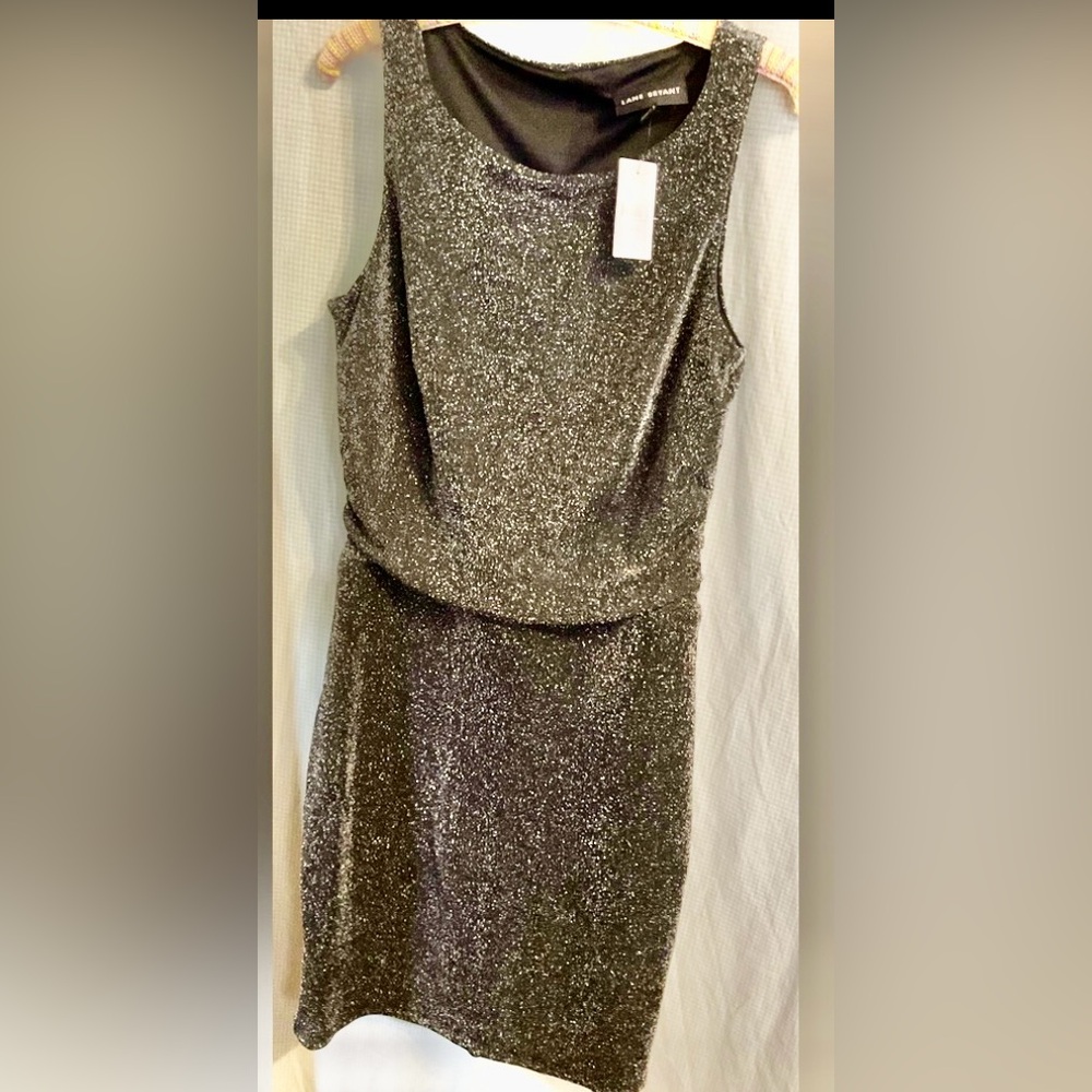 Lane Bryant Sparkly Black Sheath Mini Dress